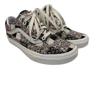 Vans Old Skool Floral Patchwork 6.5 Women 5 Men Lace Up Shoes Sneakers 508731